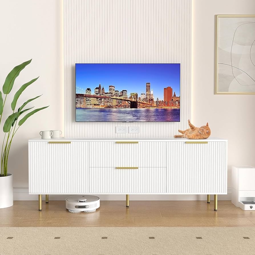 Amazon.com: Banzeem TV Stand for 65 Inch TV, Mid Century